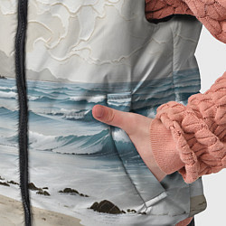 Детский жилет Нежный морской пейзаж, цвет: 3D-светло-серый — фото 2