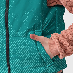 Детский жилет Джинс с потертостями-зеленый, цвет: 3D-светло-серый — фото 2