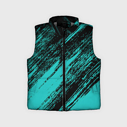 Детский жилет The color is black and light blue, цвет: 3D-светло-серый