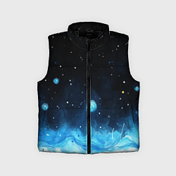 Детский жилет Синяя светящееся краска