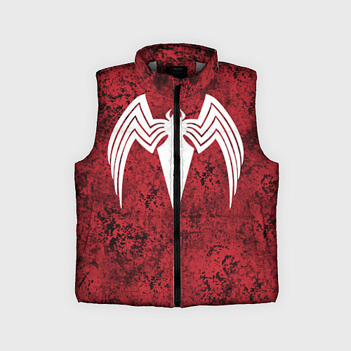 Детский жилет Знак венома на красном / 3D-Светло-серый – фото 1