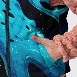 Детский жилет Синие волны краски на черном, цвет: 3D-черный — фото 2