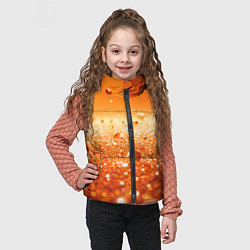 Детский жилет Оранжевые блестящие частицы текстура, цвет: 3D-светло-серый — фото 2