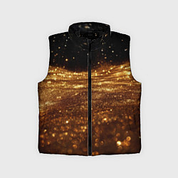 Детский жилет Золотистые крупицы на черном, цвет: 3D-черный