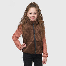 Детский жилет Коричневый абстракция в точку, цвет: 3D-черный — фото 2