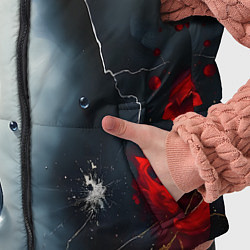 Детский жилет Сюрреалистичная абстракция с каплями, цвет: 3D-черный — фото 2