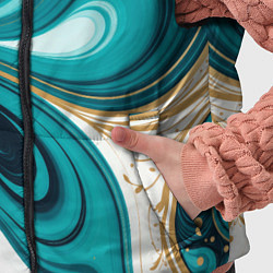 Детский жилет Бирюза и золото, цвет: 3D-черный — фото 2