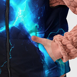 Детский жилет Голубой разлом из молний, цвет: 3D-красный — фото 2