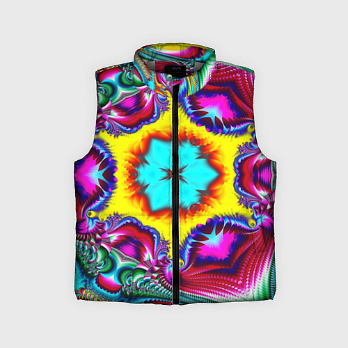 Детский жилет Абстракция узор фракталы / 3D-Светло-серый – фото 1
