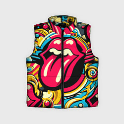 Детский жилет Rolling Stones logo - pop art pattern