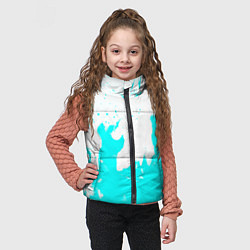 Детский жилет Голубой огонь текстура, цвет: 3D-светло-серый — фото 2