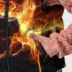 Детский жилет Золотая лава текстура, цвет: 3D-черный — фото 2