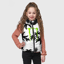 Детский жилет Monster energy пальмы, цвет: 3D-светло-серый — фото 2
