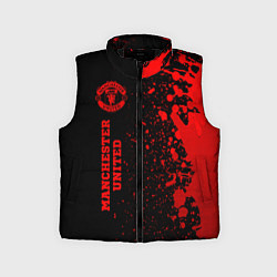 Детский жилет Manchester United - red gradient по-вертикали, цвет: 3D-черный