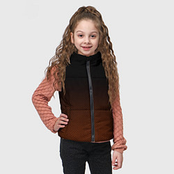 Детский жилет Градиент тёмный чёрно-оранжевый, цвет: 3D-черный — фото 2