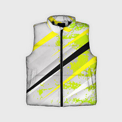 Детский жилет Color white light green