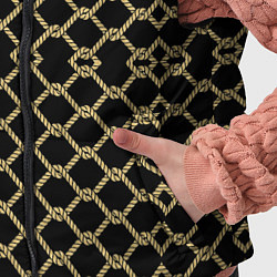 Детский жилет В золотую клетку на черном, цвет: 3D-черный — фото 2