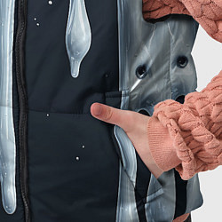 Детский жилет Белая объемная слизь текстура, цвет: 3D-черный — фото 2