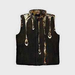 Детский жилет Мед на коричневой текстуре