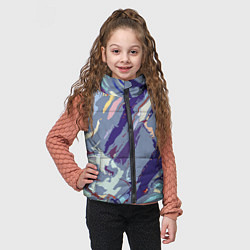 Детский жилет Фиолетовый стилизованный абстракция, цвет: 3D-черный — фото 2