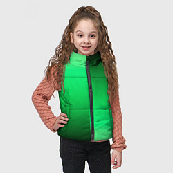 Детский жилет Чёрно-зелёный градиент пополам, цвет: 3D-черный — фото 2