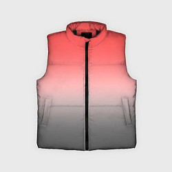 Детский жилет Бледный красно-серый градиент, цвет: 3D-черный