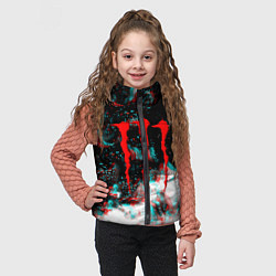 Детский жилет Monster energy огонь глитч, цвет: 3D-черный — фото 2