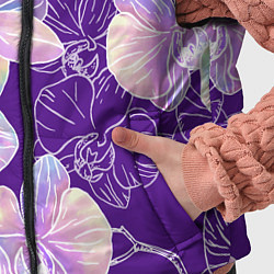 Детский жилет Японские акварельные орхидеи, цвет: 3D-черный — фото 2