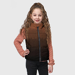 Детский жилет Чёрно-коричневый полосы от светлого к тёмному, цвет: 3D-черный — фото 2