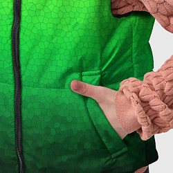 Детский жилет Градиент мозаика зелёный в тёмный, цвет: 3D-черный — фото 2