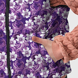 Детский жилет Нежный сиреневый цветочный паттерн, цвет: 3D-черный — фото 2