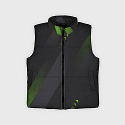 Детский жилет Color black green