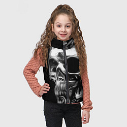 Детский жилет Стилизованный череп, цвет: 3D-черный — фото 2