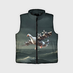 Детский жилет Бомбардито гусито мем, цвет: 3D-черный