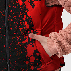 Детский жилет Among Us - red gradient по-вертикали, цвет: 3D-черный — фото 2