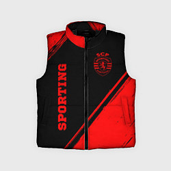 Детский жилет Sporting - red gradient вертикально, цвет: 3D-черный