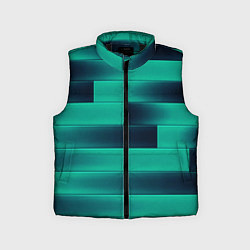 Детский жилет Color light blue square, цвет: 3D-черный