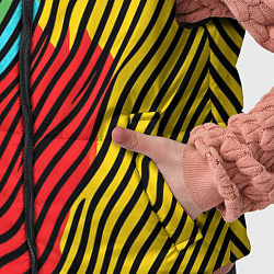 Детский жилет Абстрактные цветные линии, цвет: 3D-черный — фото 2