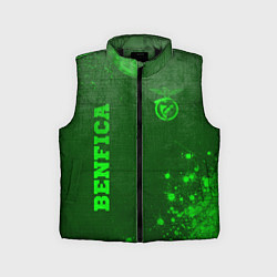 Детский жилет Benfica - green gradient вертикально, цвет: 3D-черный