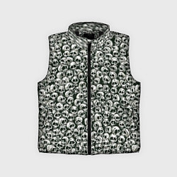 Детский жилет Черепки паттерн, цвет: 3D-черный