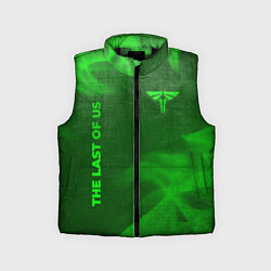 Детский жилет The Last Of Us - green gradient вертикально, цвет: 3D-черный