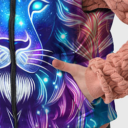 Детский жилет Космический неоновый лев - нейроарт, цвет: 3D-черный — фото 2