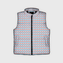 Детский жилет Красно-синие фигуры на белом фоне, цвет: 3D-черный