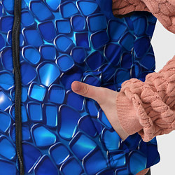 Детский жилет Блестящие синие отражения, цвет: 3D-черный — фото 2