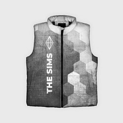 Детский жилет The Sims - grey gradient по-вертикали, цвет: 3D-черный