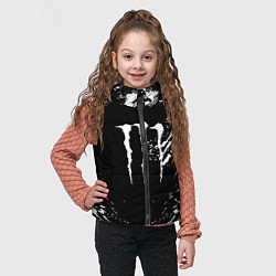 Детский жилет Monster energy white splash, цвет: 3D-черный — фото 2