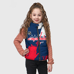 Детский жилет Вашингтон Кэпиталз - брызги красок, цвет: 3D-красный — фото 2
