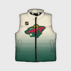 Детский жилет Миннесота Уайлд - геометрический градиент, цвет: 3D-черный