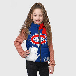 Детский жилет Монреаль Канадиенс - брызги краски, цвет: 3D-черный — фото 2