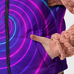 Детский жилет Сине-фиолетовая спираль, цвет: 3D-черный — фото 2